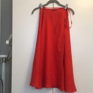 BOTTEGA VENETA 💯 LINEN WRAP SKIRT (MADE IN ITALY)